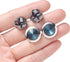 Akeoqi 6 Pairs Cufflinks for Men Classic Tone Cufflinks Black Striped Disc Square CZ Spherical Knot Rectangle Cuff Links Shirt Suit Cufflinks...
