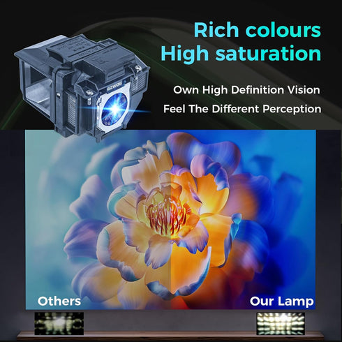 ELPLP96 V13H010L96 Replacement Projector Lamp Bulb with Housing for Epson Powerlite Home Cinema 2150 2100 660 1060 60hd VS250 VS350 VS355 EX9210 E...