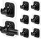 8PCS No Drill Curtain Rod Brackets No Drilling Self Adhesive Curtain Rod Holder Hooks Nail Free Curtain Rod Hooks Curtain Hangers for Bathroom Kit...