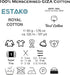 Estako Royal Cotton, 100% Mercerized Giza Cotton Yarn, Soft, Super Fino 1 for Crochet and Knitting 1.76 Oz (50g) / 137 Yrds (125m) (5064 - Dark Ye...