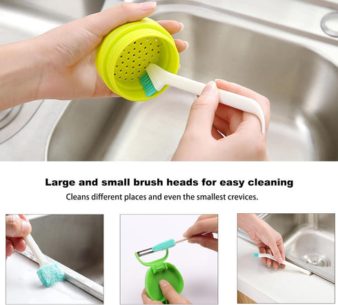 32Pcs Small Cleaning Brushes for Household, Deep Detail Crevice Brush Set Crevice Cleaning Tool for Humidifier, Window Groove, Bottle Cap, Toilet ...