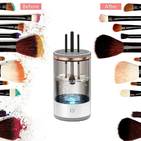 Electric Makeup Brush Cleaner Machine Cosmetic Brush Cleaner Automatic Spinning Blender Cleaner Machine Fit Makeup Brush...