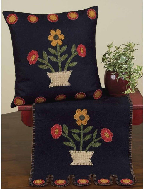 Home Collections by Raghu Blooms Black Table Runner, x 18 (TRAR0101)...