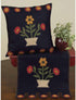 Home Collections by Raghu Blooms Black Table Runner, x 18 (TRAR0101)...