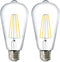 Sunco Lighting - 2 Pack Dusk to Dawn Light Bulbs LED Edison 2700K Soft White, CRI90 7W Equivalent 60W, Vintage Style ST64 Extra Bright Automatic B...