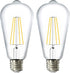 Sunco Lighting - 2 Pack Dusk to Dawn Light Bulbs LED Edison 2700K Soft White, CRI90 7W Equivalent 60W, Vintage Style ST64 Extra Bright Automatic B...