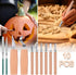 Wood Carving Kit Box Wood Carving Tools Hand Carving Knife Set with hand Files for Wood,Model,Spoon,Pumpkin, Vegetables Carving Kit for Kids Adult...