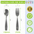 Stainless Steel Kids Silverware Set - Child and Toddler Safe Flatware - Kids Utensil Set - Metal Kids Cutlery Set (Includes 6 Small Kids Spoons & ...
