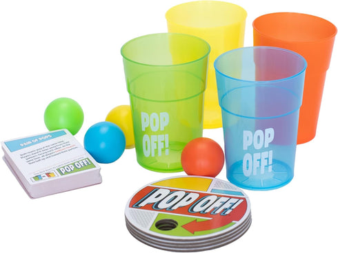 Goliath Pop Off! Game - Unique Cups Launch Balls Into The Air - Includes 50 Fast-Paced Hilarious Challenges, 2-4 Players, Ages 8 and Up...