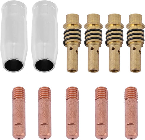11PCS Contact Nozzle Tip Holder, Mig Welding Torch Accessory Kit, Tips Holder Difuser for 15AK Torch Guns...