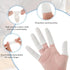 100PCS Finger Cot White Breathable Cotton Finger Condoms Elastic Fingertip Gloves Thumb Bandages Tubular Gauze, Finger Protectors for Finger Tips,...