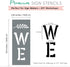 Large Vertical Welcome Sign Stencils for Painting on Wood and More - Create Beautiful Wood Signs with This Large Welcome Stencil – Set of 3 Indivi...
