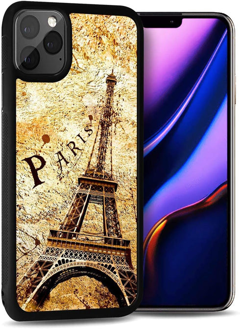 for iPhone 12, iPhone 12 Pro, Durable Protective Soft Back Case Phone Cover, HOT12033 Eiffel Tower Paris 12033...
