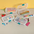 Sterilite Small Divided Pencil Box, Stackable Plastic Small Storage Container with Latching Lid, Organize Pens and Small Items, Clear Case, 12 Pac...