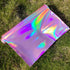 11.8"x53" Holographic Faux Leather Fabric, Mirror Reflective Vinyl for DIY Hair Bows Bags Sewing Crafts (Pink)...