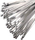 HS Metal Zip Ties Stainless Steel Cable Tie 11.8 Inch (100 Pack) Extra Heavy Duty Self-Locking Strap Ties 225 Lbs Perfect for Exhaust,Fence Outdoo...