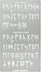 Aleks Melnyk No.409 Metal Stencil, Elder Futhark and Anglo-Saxon Runes 0.5in, Ancient Alphabet, Sigil Magic Alphabet Stencil 1 PC, Template Wood B...
