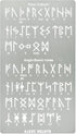 Aleks Melnyk No.409 Metal Stencil, Elder Futhark and Anglo-Saxon Runes 0.5in, Ancient Alphabet, Sigil Magic Alphabet Stencil 1 PC, Template Wood B...