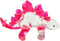 Garden Deco Glow in The Dark Pink Stegosaurus Hand Blown Art Glass Figurine Ornament Sculpture...