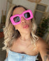 VANLINKER Cute Square Inflated Sunglasses for Women Men Trendy Chunky Glasses Retro Thick Frame Funny Mask Shades VL9733...