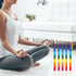 Mega Candles 5 pcs Unscented Multi Color Straight Taper Chakra Candles, Hand Poured Premium Wax Candle 12 Inch x 1 Inch, 100% Cotton Wick, Positiv...