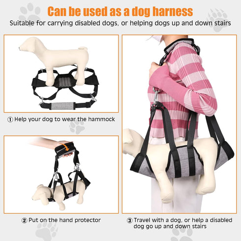 Ownpets Pet Grooming Hammock, Dog Grooming Hammock with Carabiners, Breathable Pet Grooming Harness Sling for Grooming, Hair Nail Trimming Cutting...