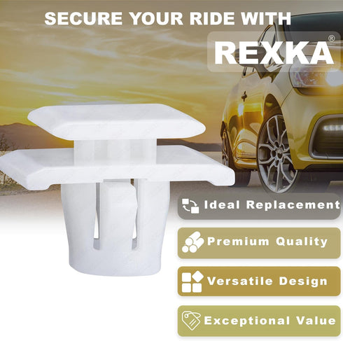 Rexka 20pcs Lower Outer Door Weatherstrip Clip for Honda 75315-S9A-004...