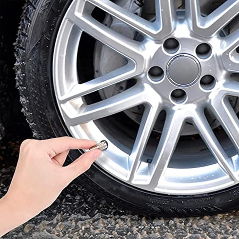 4 Pack Double Seal Valve Stem Caps,Double Seal Inflate/Flow Through Valve Stem Caps for High Pressure Cars, Trucks, Trailers RV Semi Bus Tires wit...