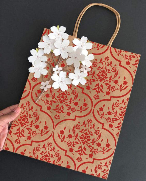 CrafTreat Trellis Stencils for Painting Walls Moroccan - Floral Trellis - 12x12 Inches - Trellis Stencil for Furniture Painting - Background Stenc...