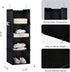 Hanging Closet Organizer, 4-Shelf Closet Hanging Storage Shelves, Black...