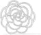 Sparkling Crystal Cut Rose Flower Pave Crystal Camellia Boutonniere Pin Brooch Corsage Blooming Heart Shaped Floral Jewelry for Women...