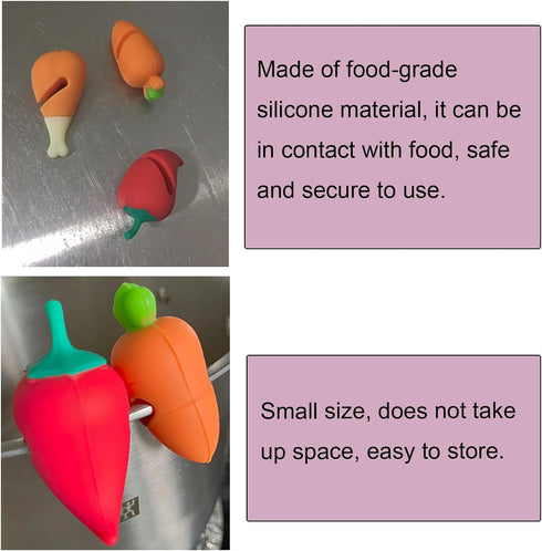 6 Pack Pot Lid Lifter Silicone Heat Resistant Spill Proof Pan Cover Stand Holder Clip Steam Releaser Stopper for Soup Pots Kitchen Gadgets (Carrot...