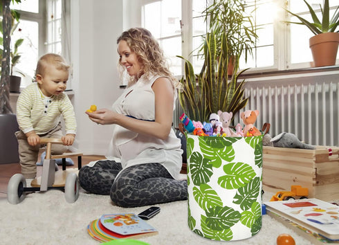 HIYAGON Laundry Baskets,Collapsible Hamper, Canvas Fabric Laundry Hamper,for Toy Organizer Bins,Gift Baskets, Bedroom, Clothes, Nursery,Kids,Boys ...