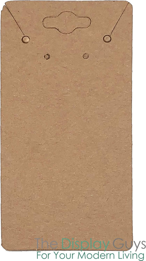 The Display Guys Various Hanging Earring Display Cards, Jewelry Display Pack of 100 pcs (2"x4" Inch Necklace/Earrings, Kraft)...