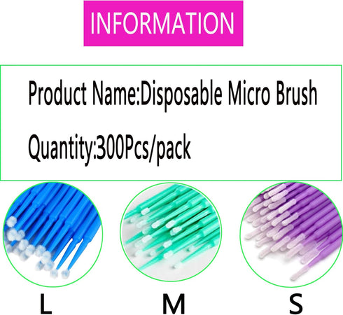 300Pcs Touch Up Paint Brushes,Repair Paint Brushes,for Automotive Paint chip Repair,Stone Chips,Scratches,Clearance Cleaning, Available in 2.5 mm,...