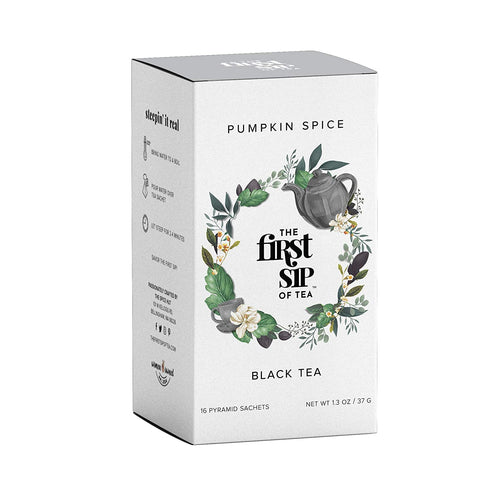 Pumpkin Spice Tea Bags - Black Tea with real Pumpkin, Cinnamon & Spices, Caffeine - 16 Cups | The Spice Hut, First Sip of Tea...