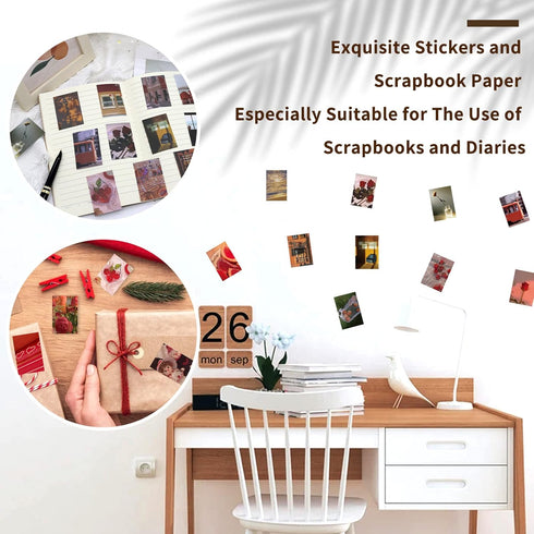 600 Pieces Washi Sticker Set, 12 Set Scrapbooking Diary Planner Album Diary Notebook, Scrapbooking Sticker Journaling Supplies for DIY Arts and Cr...