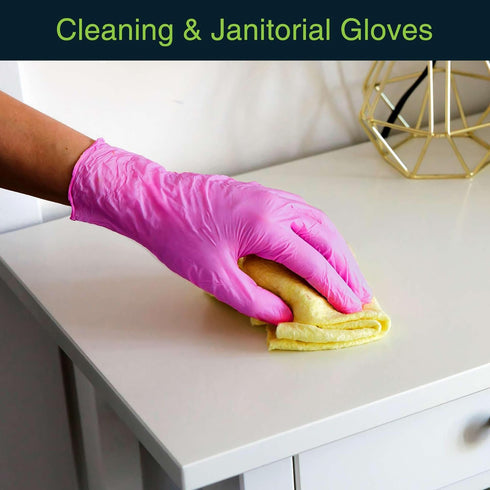 Fuchsia Hot Pink Nitrile Disposable Gloves - 50 Count - 3 Mil Nitrile Gloves X Small - Powder and Latex Free Rubber Gloves - Surgical Medical Exam...