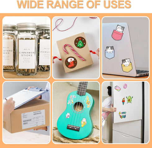 Joyberg Shipping Labels, 8.5"x11" Shipping Label Paper, 2 Per Page Printable Sticker Paper, Shipping Label Printer Paper, Label Paper for Laser/In...