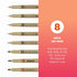 SAKURA Pigma Micron Fineliner Pens - Archival Sepia Ink Pens - Pens for Writing, Drawing, or Journaling - Assorted Point Sizes - 8 Pack...