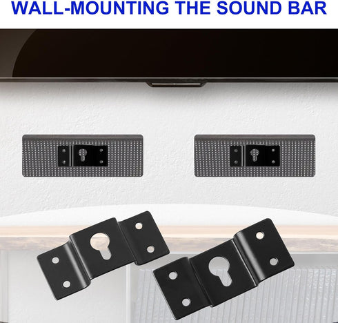 uxcell 5 Pcs Wall-Mounted Speaker Hanging Brackets, 7cm Long Speaker Mounting Clothing Rack Iron Hanger Plate Accessories for Surround Sound Box A...