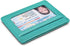 Unisex-Adult's Petite Credit Card Holder Leather Slim Minimalist Wallet, Light Blue with Id Window, Classic...