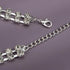 YERTTER Dainty Silver Full Rhinestone Chain Sparkly Collar Chain Choker Statement Tassel Crystal Choker Necklace Adjustable for Party Music Bar Wo...