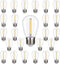 25 Pack Shatterproof & Waterproof S14 Replacement LED Light Bulbs 1W Equivalent to 10W, White Warm 2200K, Outdoor String Lights, Vintage LED Bulb,...
