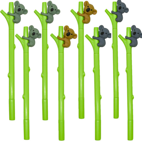 24PCS Cute Koala Pens Novelty Animal Gel Pens Animal Hugger Pens Koala Climbing Tree Pens 0.5 mm For School Office Party Birthday Christmas Statio...
