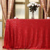 Eternal Beauty Red Square Sequin Tablecloth Sparkly Overlay for Wedding Party Birthday Baby Shower Christmas 48"x48"...