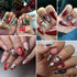 4 Sheets Christmas Nail Art Stickers Cute Cartoon Nail Decals Self Adhesive 3D Nail Art Charms Supplies Xmas Nail Art Design Kawaii Nail Stickers ...
