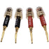 CESS-220 Pin Banana Plug to 4mm Female Banana Jack/Speaker Wire, 4 Pack (Braided-Type to 4mm)...