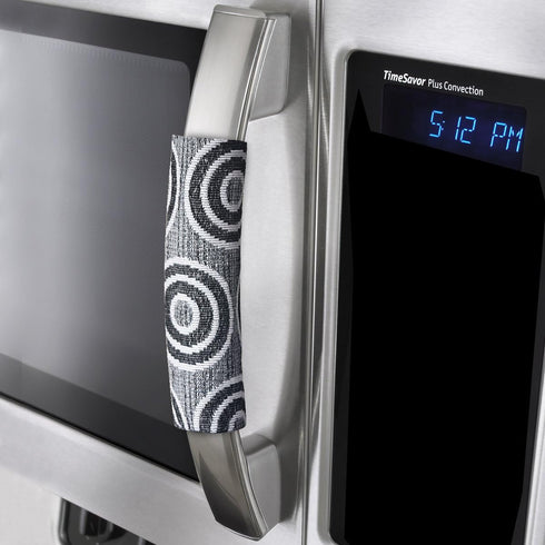 OUGAR8 Microwave Door Handle Cover-Catches Drips,Dust,Smudges and Fingerprints Leaving for Oven Handle Covers Home Kitchen Appliances Decoration (Circle,6"*3.5")