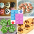 2 PCS Silicone Molds Puppy Dog Paw,6 Cavity Puppy Cat Mould for for Homemade Treats and Cat Animal Paw Ice Candy Chocolate Baking Mold...